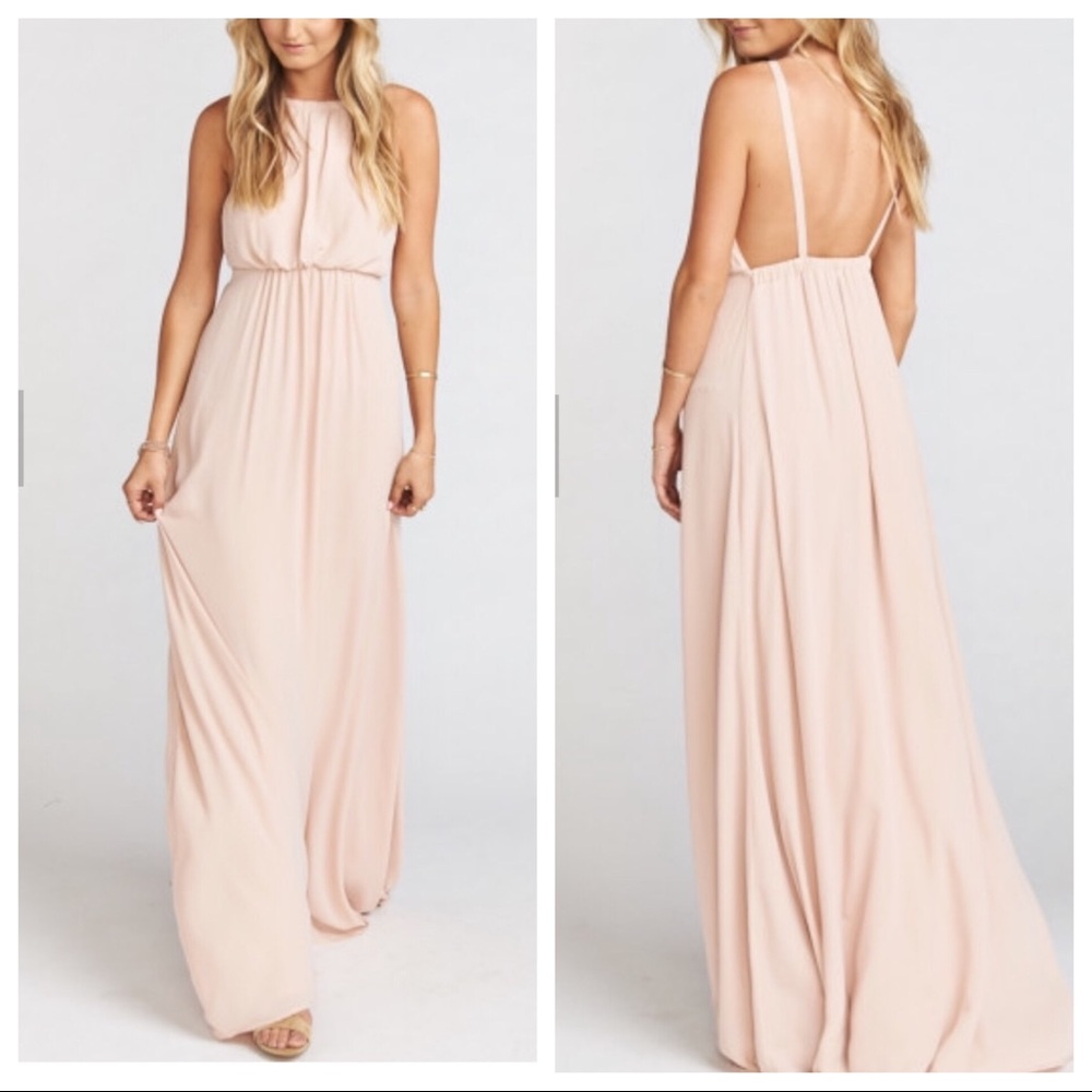 NWOT Show me your MuMu Amanda maxi blush S